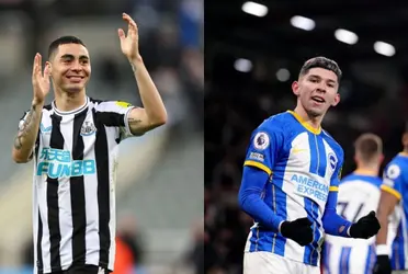 Miguel Almirón y Julio Enciso se verán las caras hoy en la Premier League