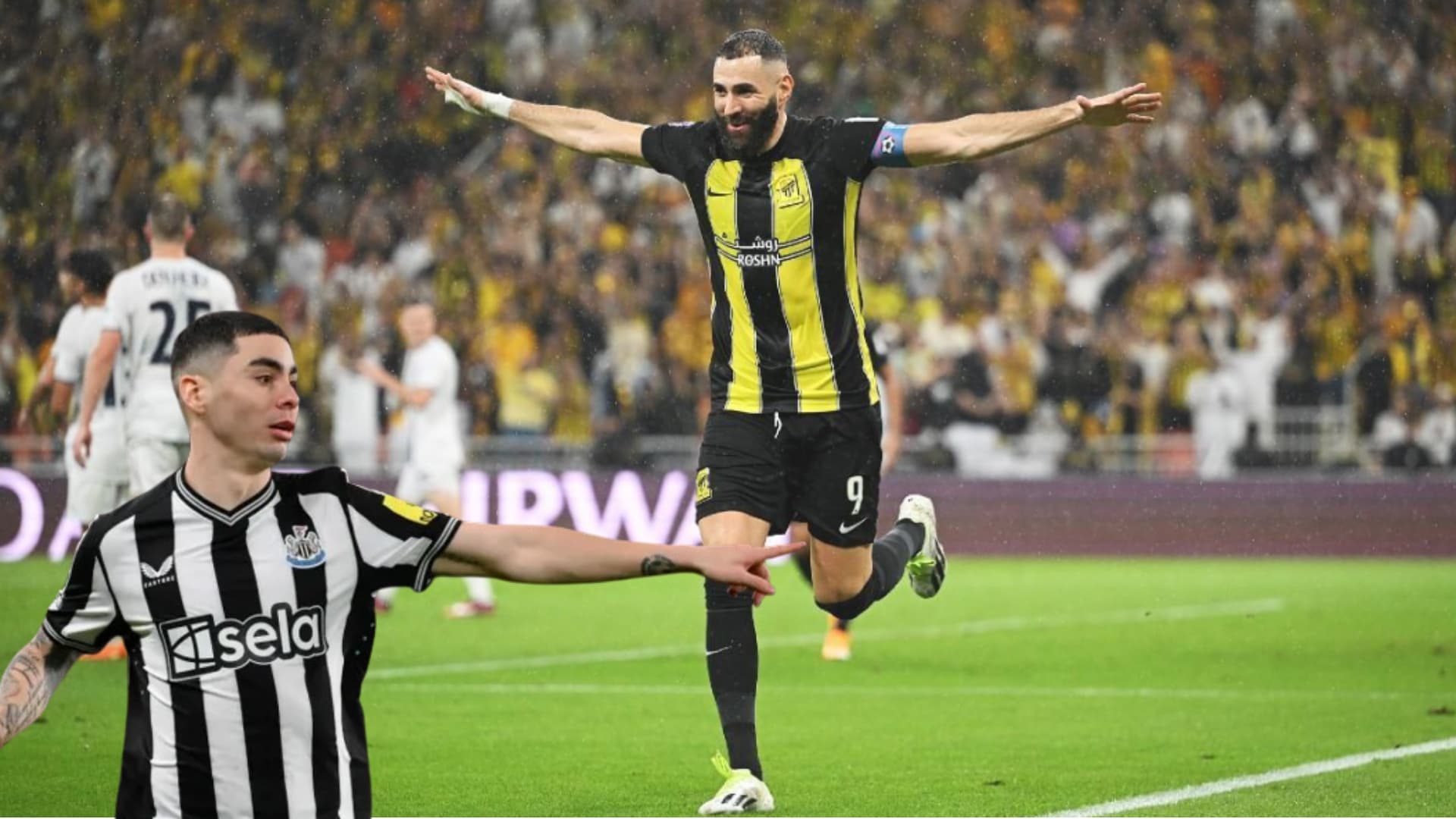 Miguel Almirón y Karim Benzema