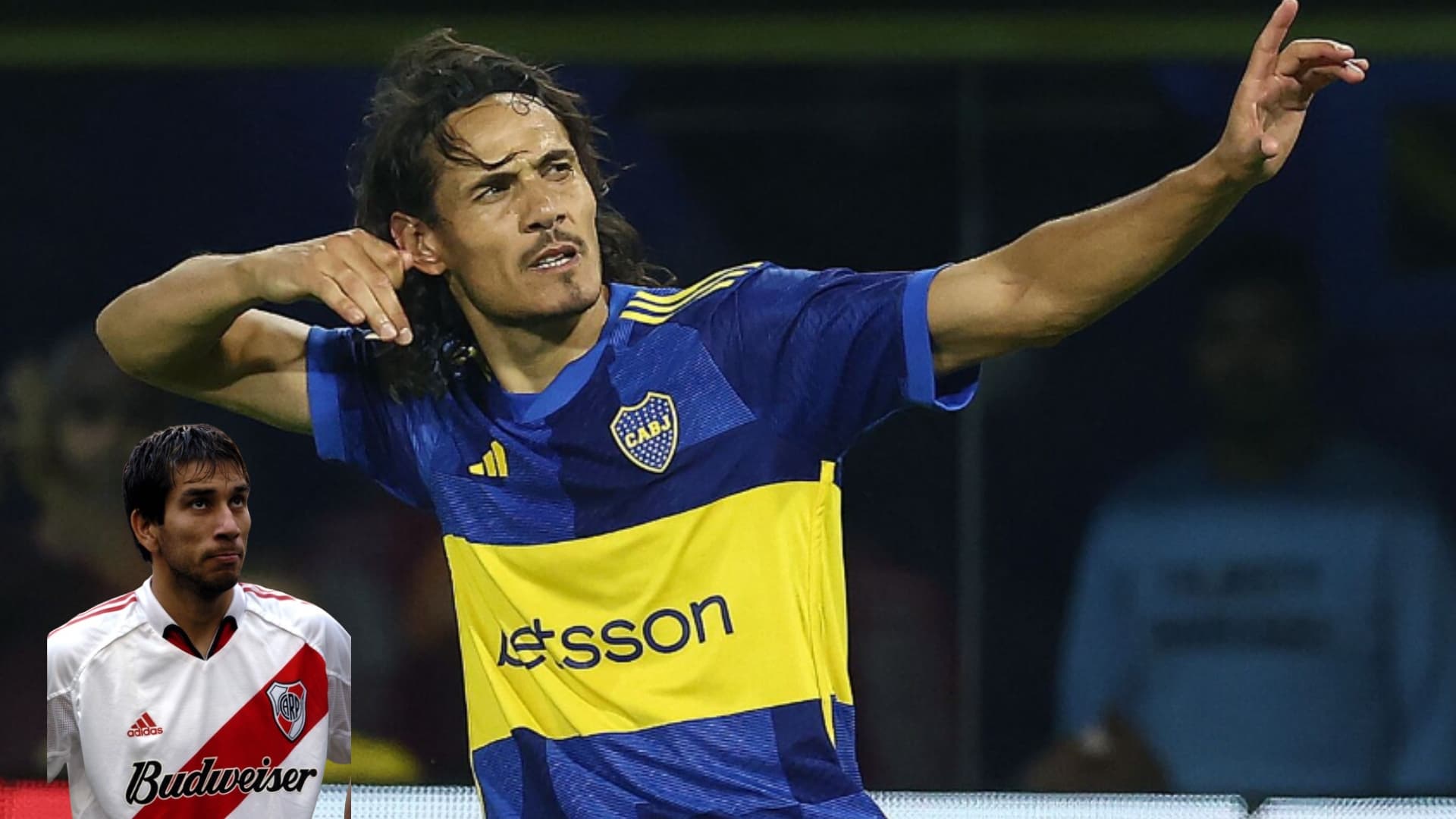 Nelson Cuevas y Edinson Cavani