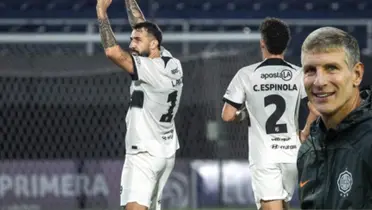 Olimpia y el DT Martín Palermo