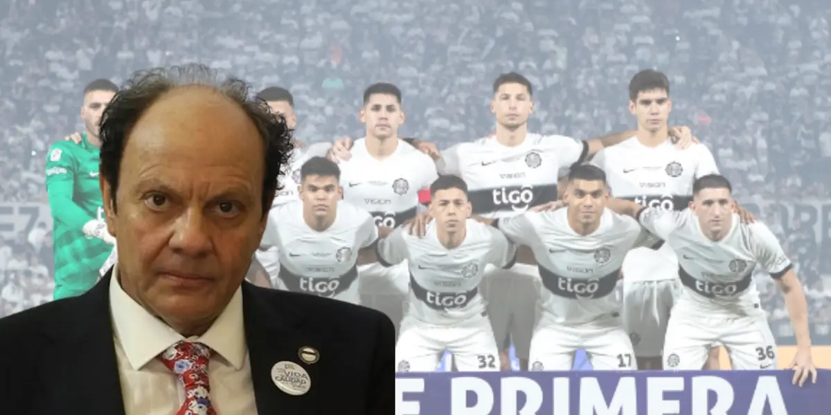 Óscar Vicente Scavone y el equipo de Olimpia