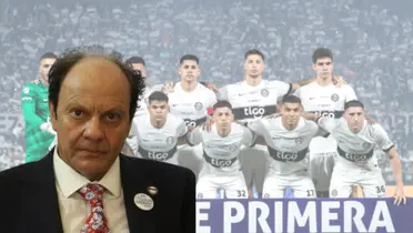 Óscar Vicente Scavone y el equipo de Olimpia