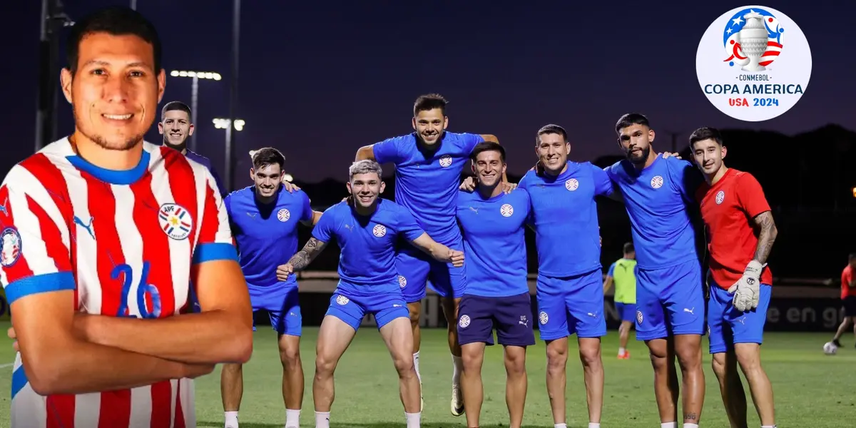 Parte de los jugadores de la selección paraguaya