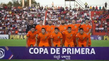 Plantel de Olimpia ante General Caballero
