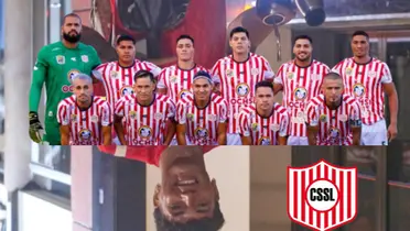 San Lorenzo con las fotos al revés en su llegada a la sede del partido