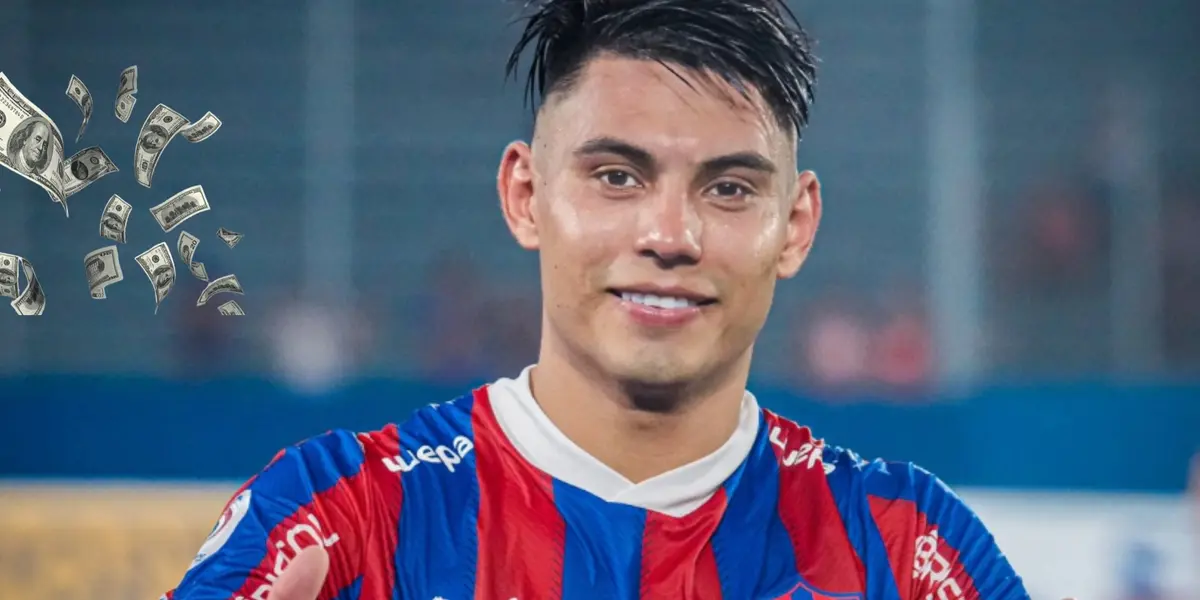 Santiago Arzamendia con la camiseta de Cerro Porteño
