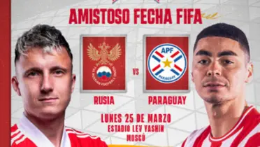 Se confirmó el partido amistoso entre Rusia y Paraguay en marzo
