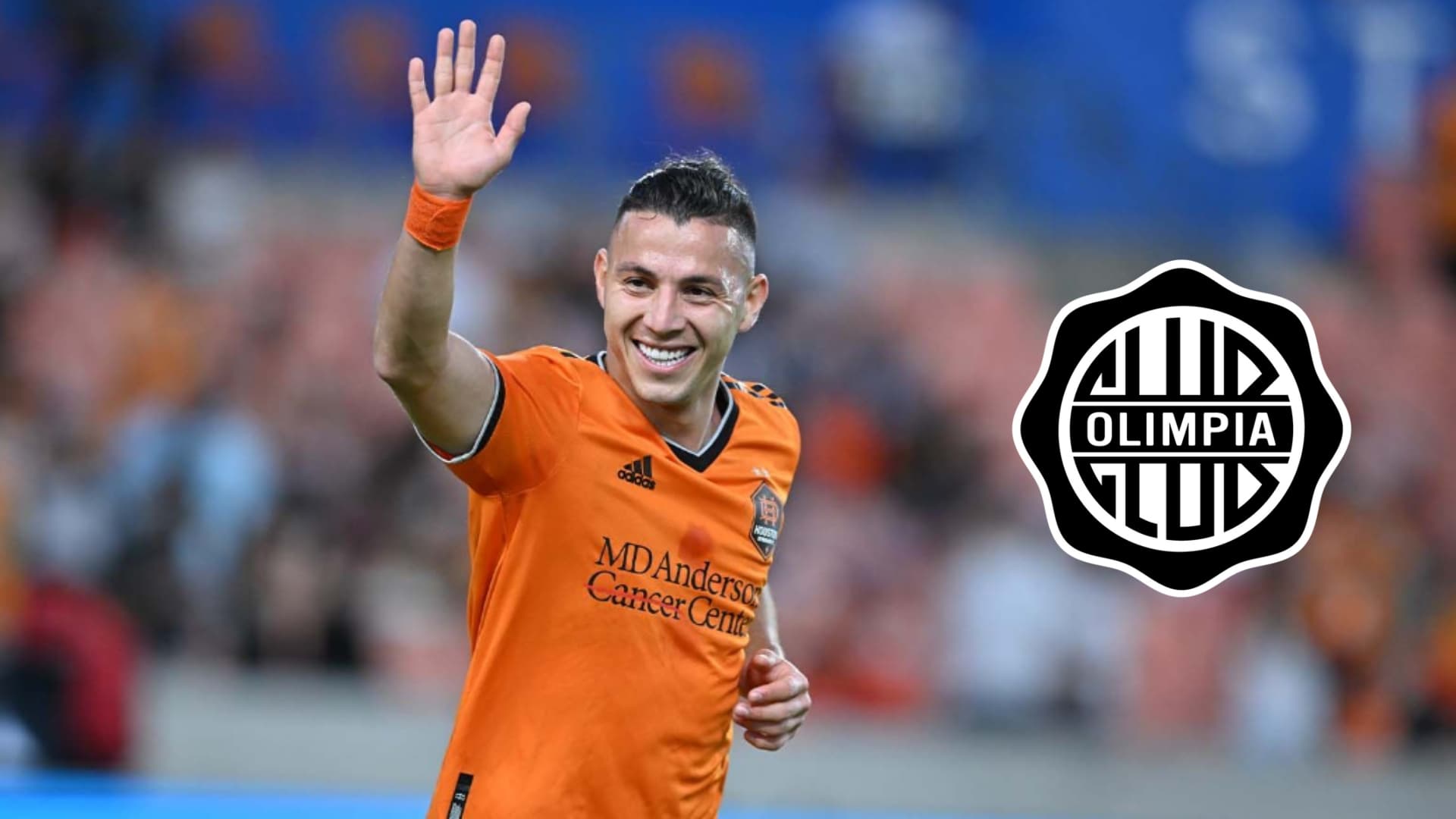 Sebastián Ferreira, con la camiseta del Houston Dynamo