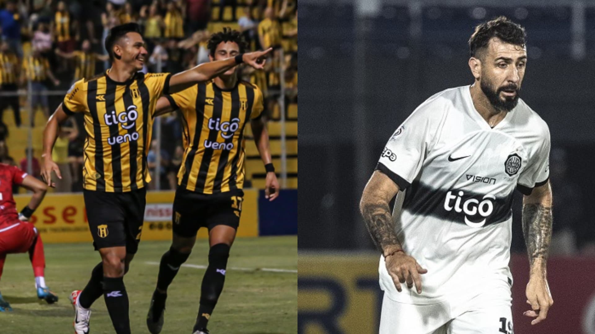 Walter González en Guaraní y Lucas Pratto en Olimpia